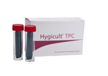 Kuvassa Hygicult TPC viljelylevyt mikrobiologisen hygienian nopeaan seurantaan